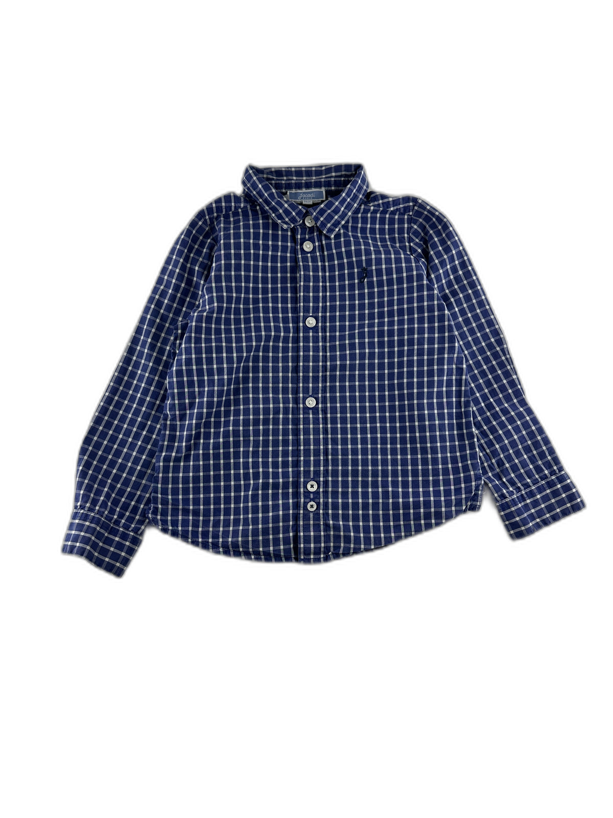 Jacadi - Chemise marine à carreaux - taille 3 ans - seconde main