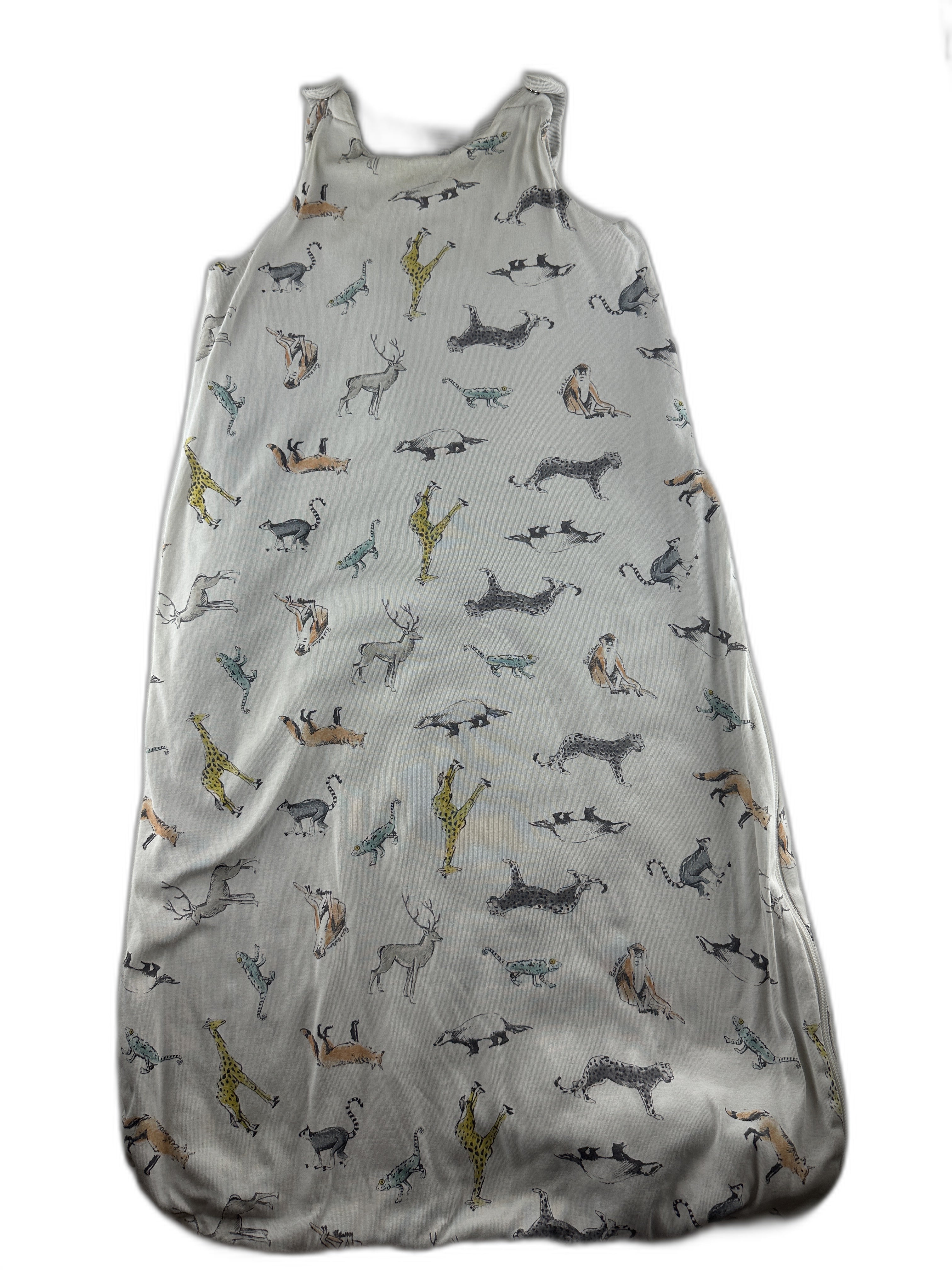 Petit Bateau  - Gigoteuse gris a animaux sauvages - 18 mois - seconde main