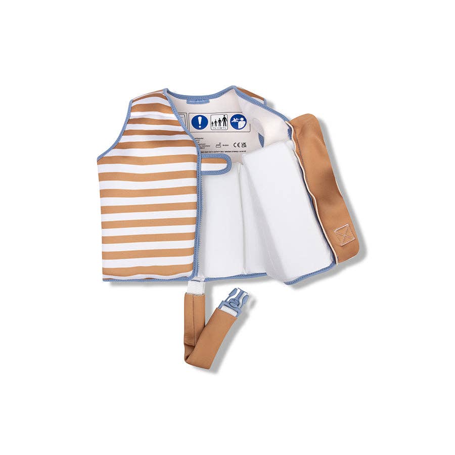 Gilet de natation - Marron/Blanc - Softlines: 2/3 Years