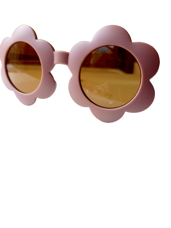Lunettes de soleil enfants fleur rondes Woodchuck | lunettes de soleil pour enfants 2-7 ans