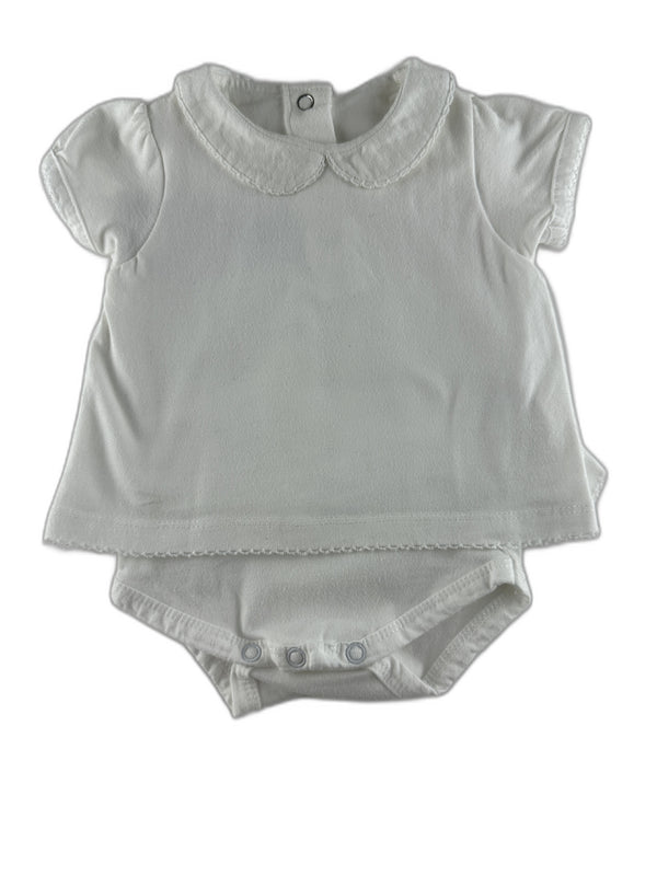 Body 2 en 1 blanc - taille 3 mois - seconde main