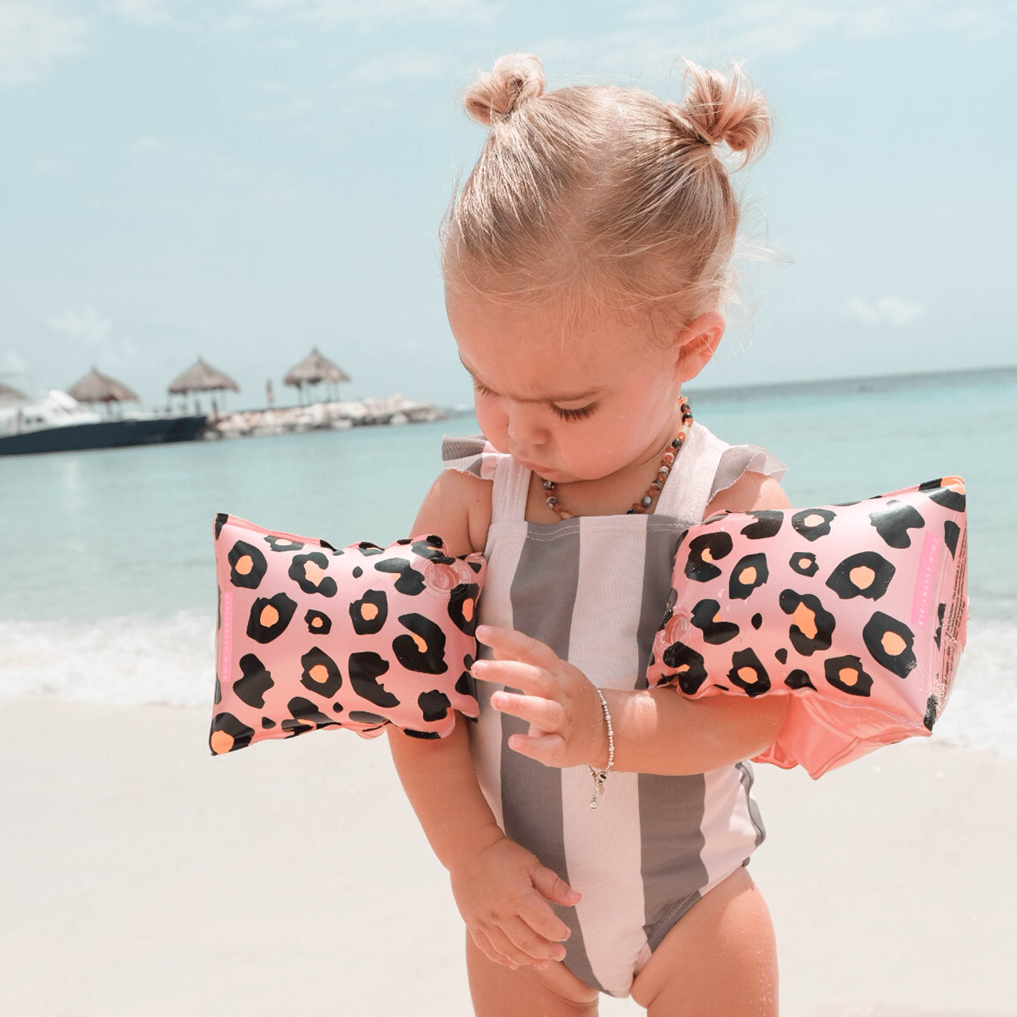 Brassards - Or rose - Safari Chic: 2/6 ans