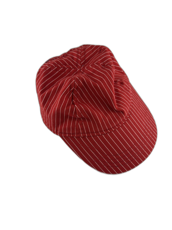 Petit Bateau - Casquette rouge  rayée - taille 3/6 mois (67 cm) - seconde main