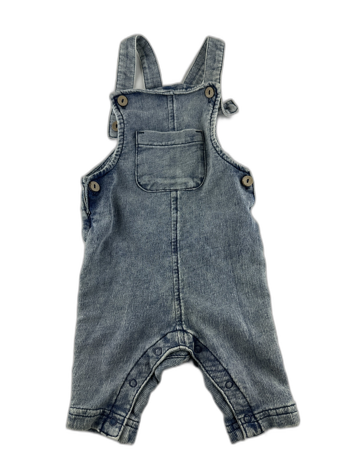 Zeeman - Salopette gris bleach - taille 0/3 mois - seconde main