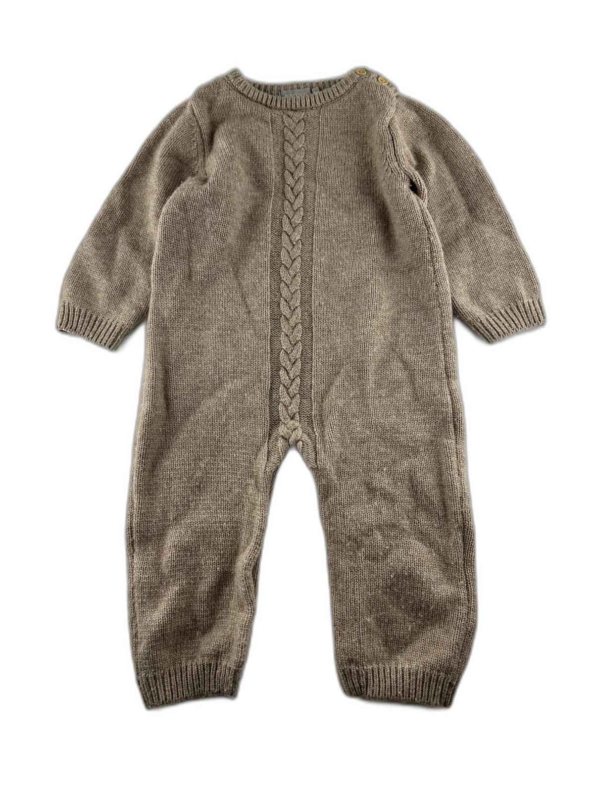 Boutchou - Combinaison beige a torsades - taille 18 mois - seconde main