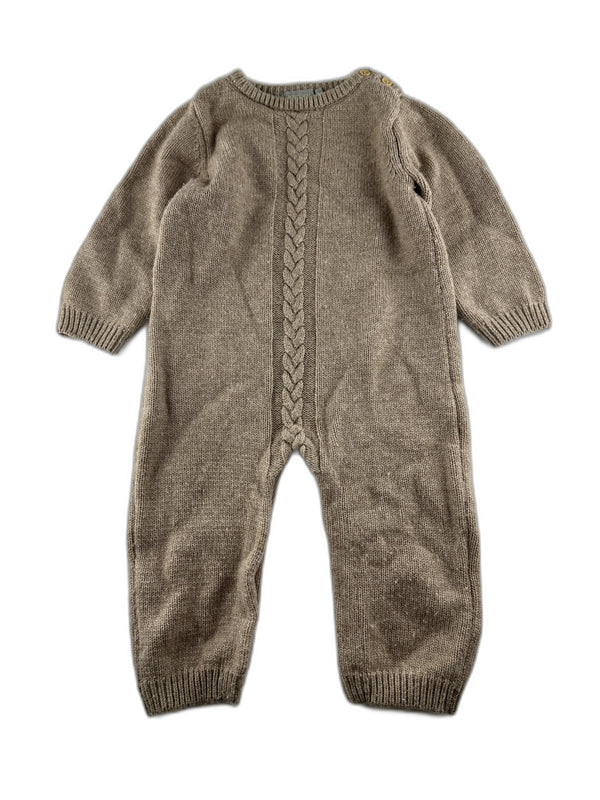 Boutchou - Combinaison beige a torsades - taille 18 mois - seconde main