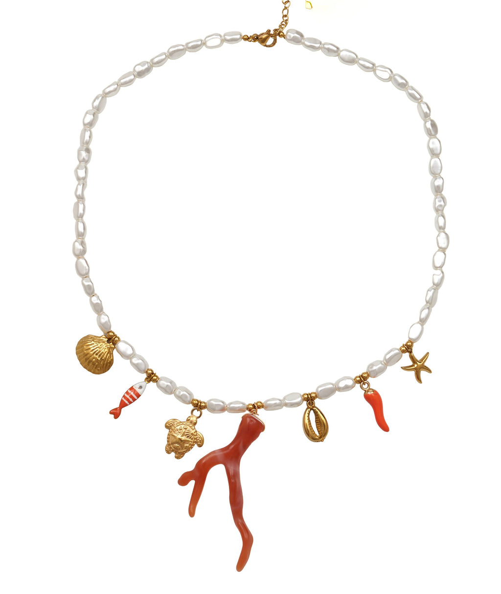 Collier Calella Bohème avec breloques d'été