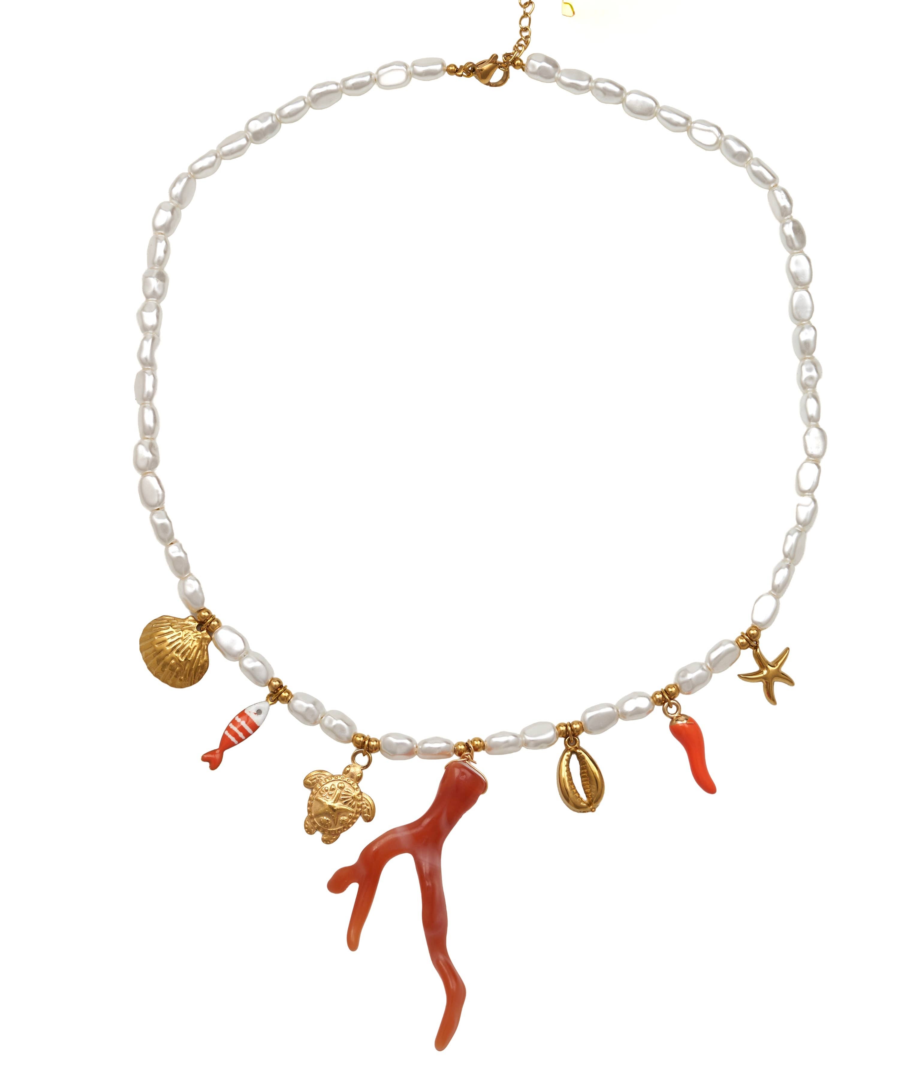 Collier Calella Bohème avec breloques d'été