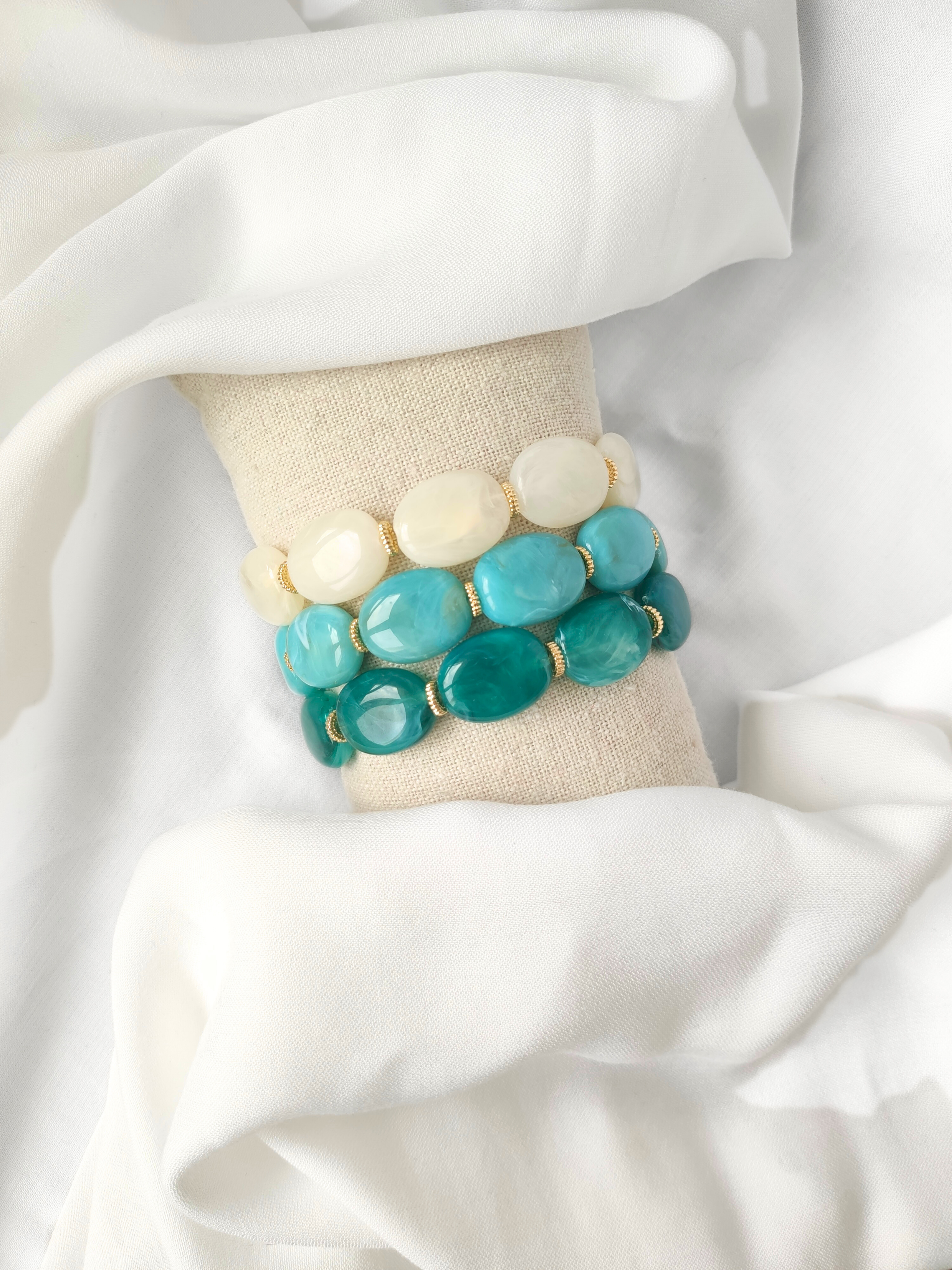 Bracelet JANE: Ivoire / S/M = 18 cm