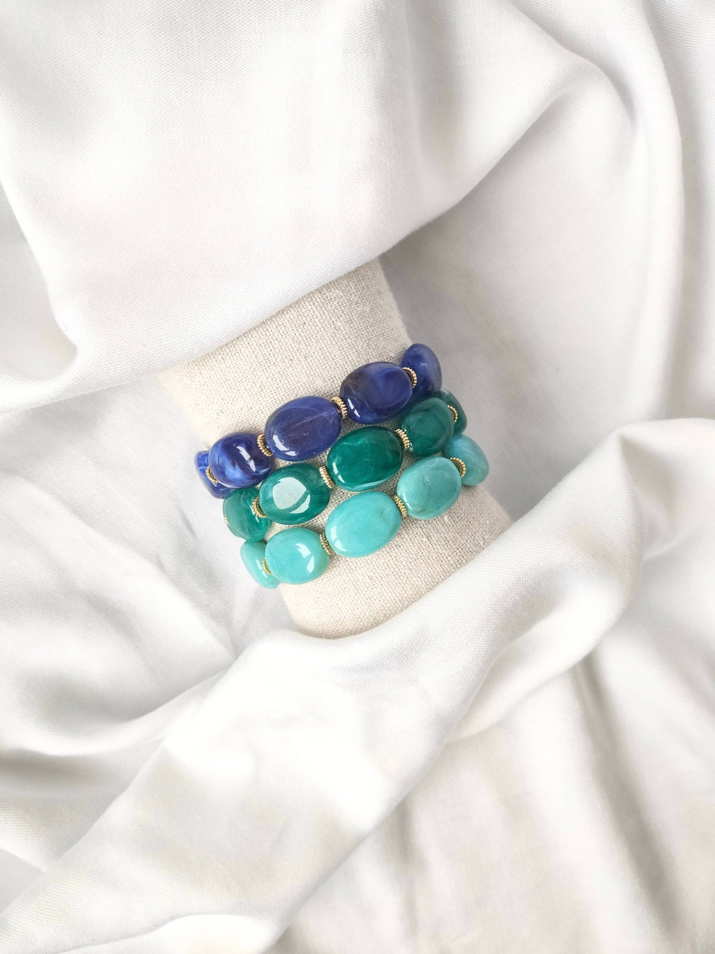 Bracelet JANE: Rose pêche / S/M = 18 cm