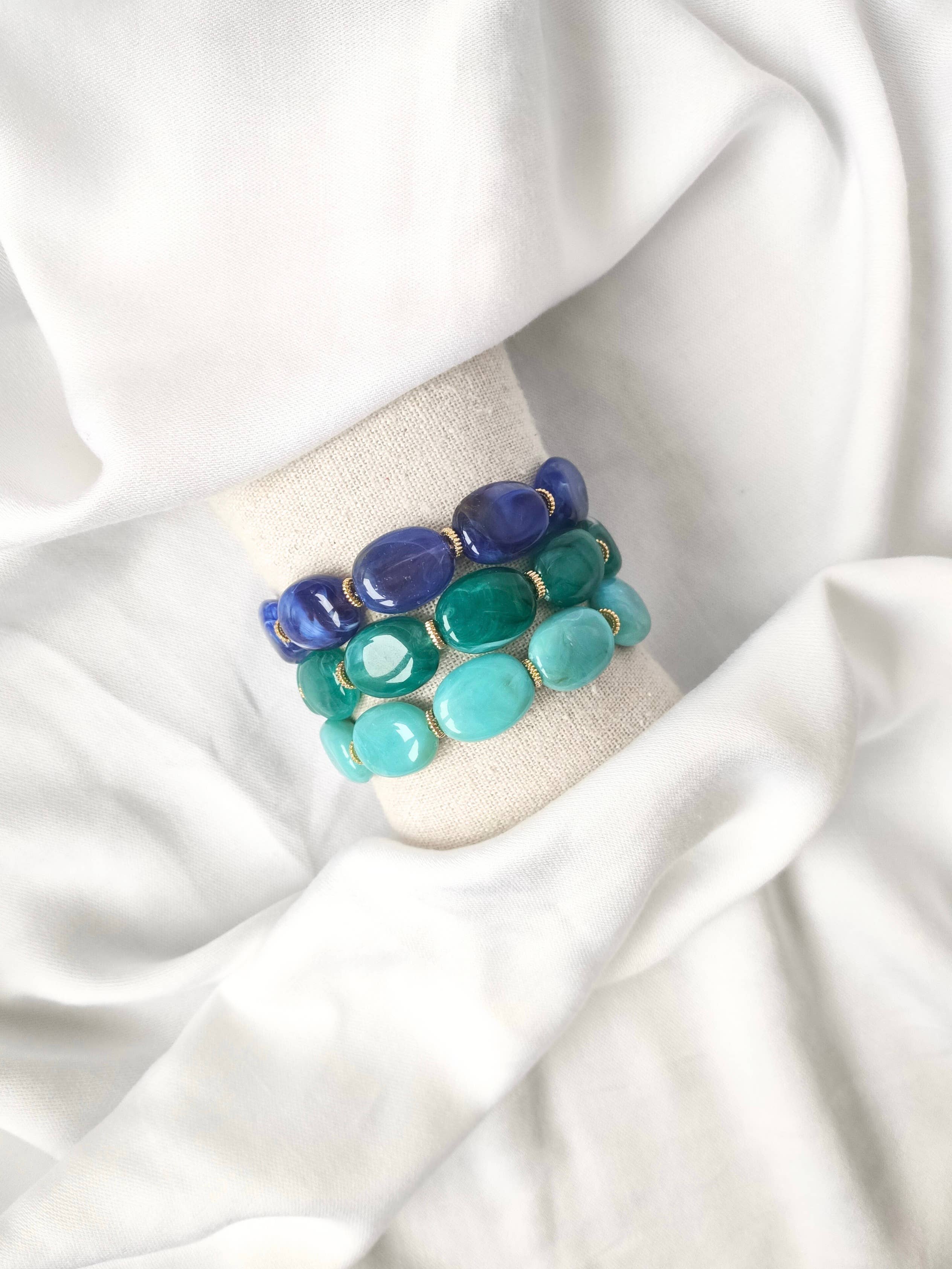 Bracelet JANE: Rose pêche / S/M = 18 cm