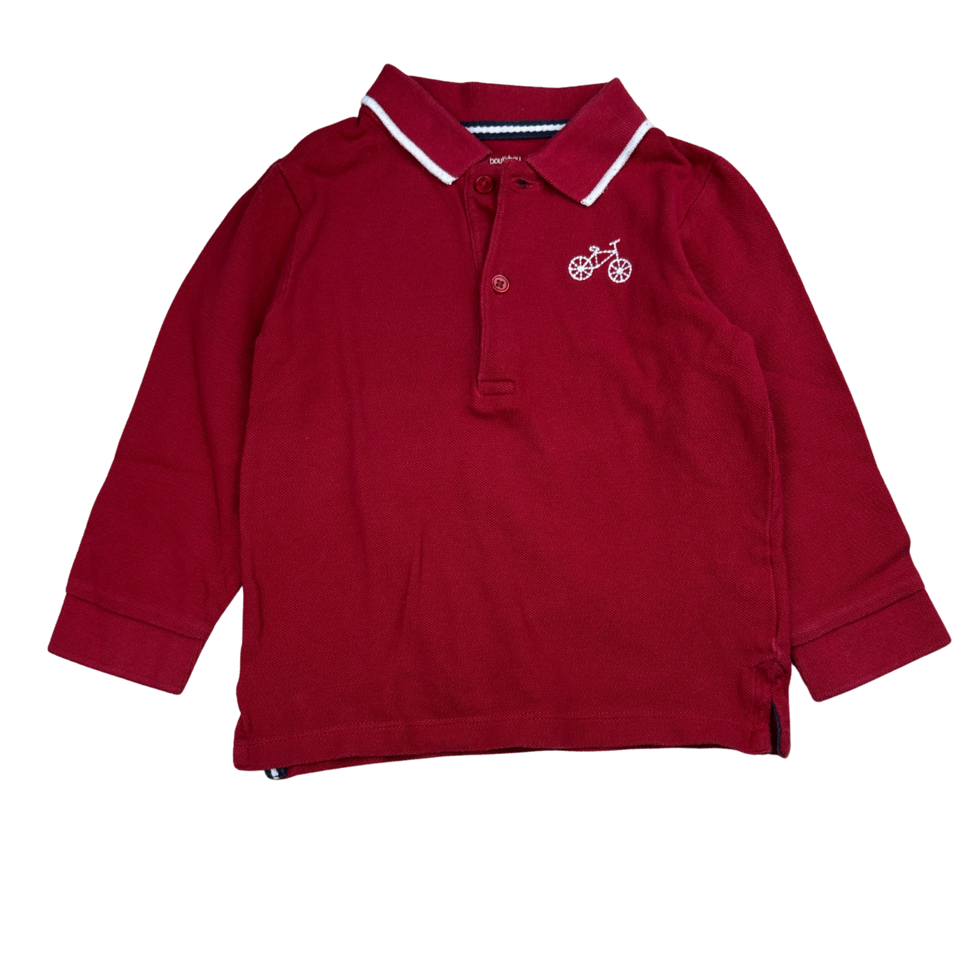Polo rouge manches longues, 3 ans seconde main monoprix kids