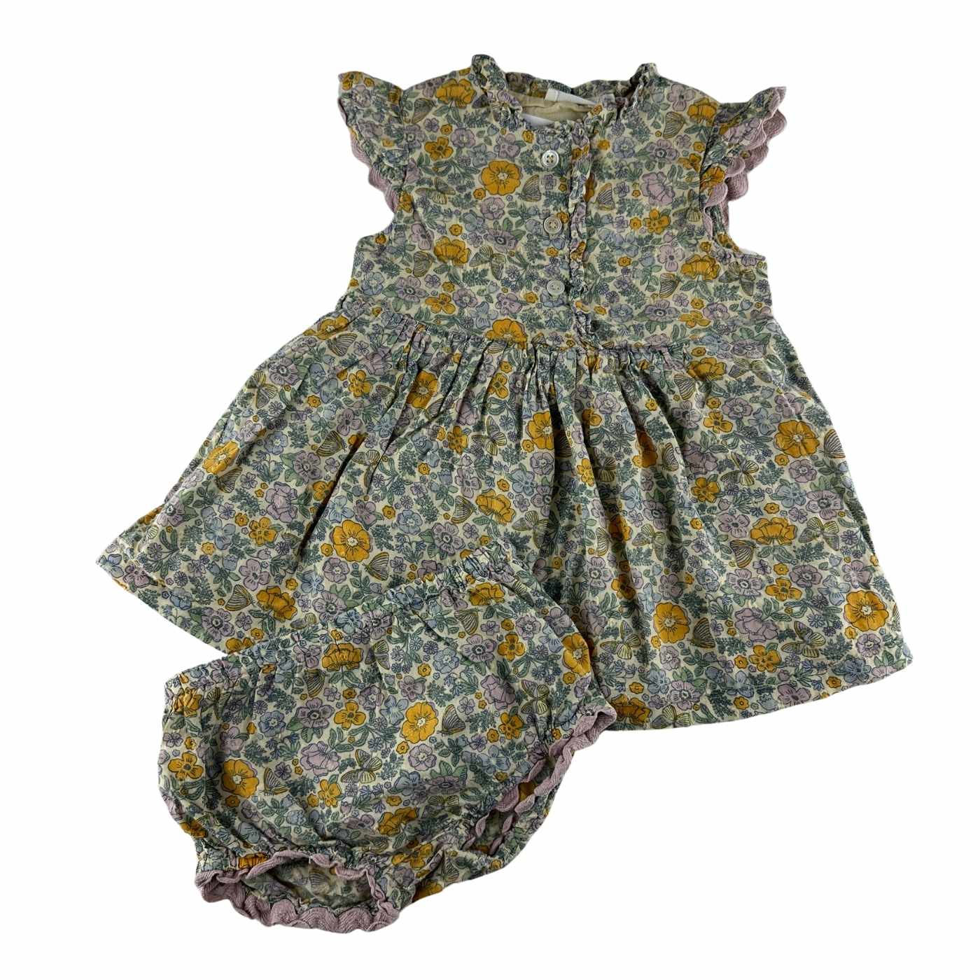 Bout'chou - Robe imprimée, sans manches - taille 6 mois - seconde main