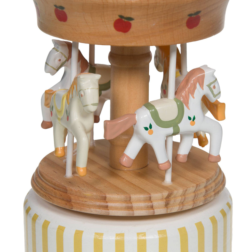 Carrousel musical enfant en bois – Pomme