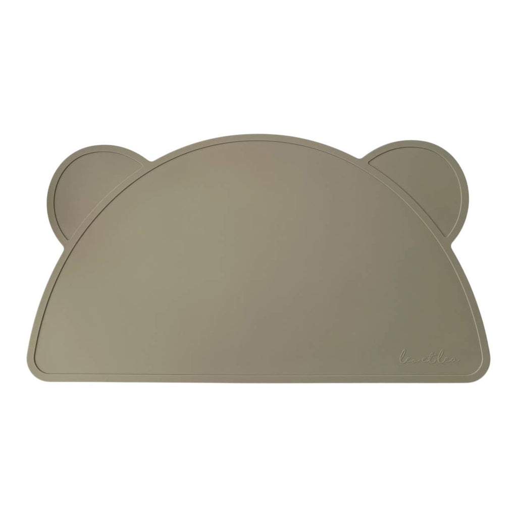 Set de table bébé en silicone ourson beige