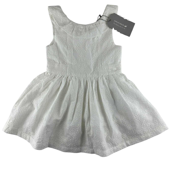 Sergent Major - Robe brodée blanche - 2 ans - seconde main