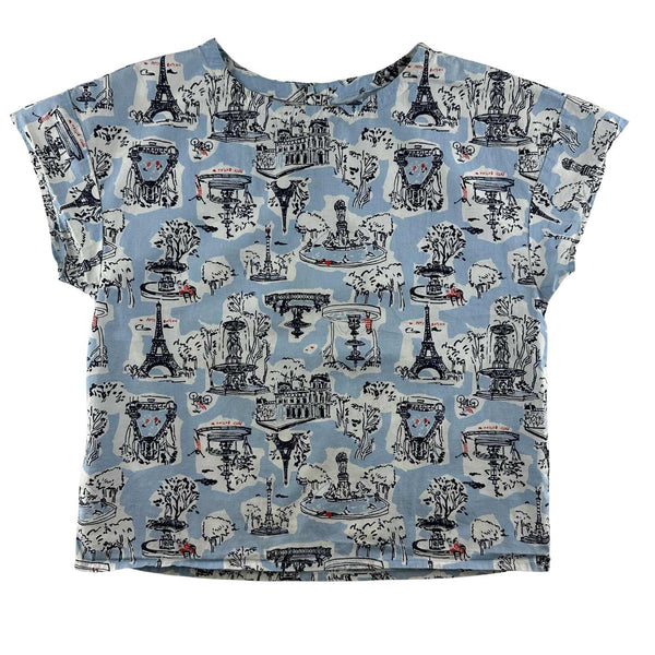 Petit Bateau - Top imprimée manches courtes - taille 6 ans - seconde main