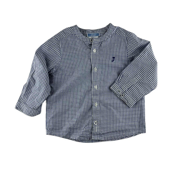 Jacadi - Chemise à carreaux col mao - 18 mois - seconde main