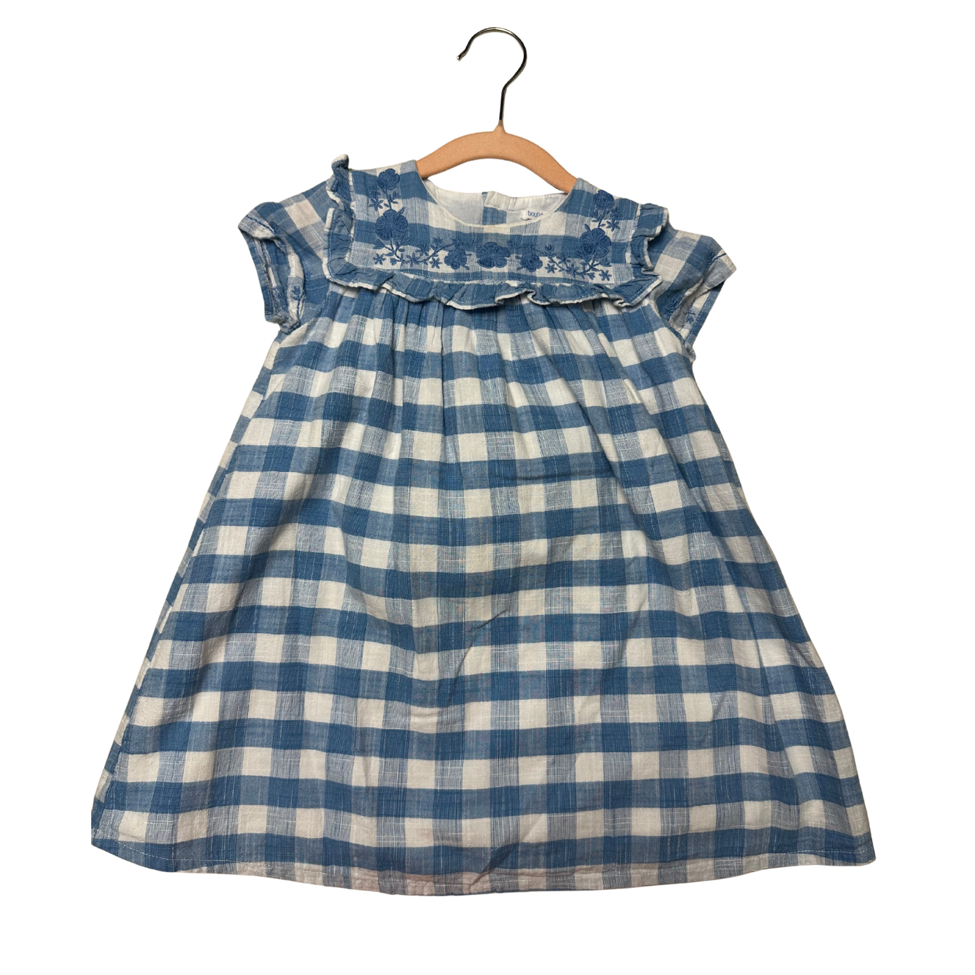 Robe courte bout'chou brodée à carreaux bébé seconde main