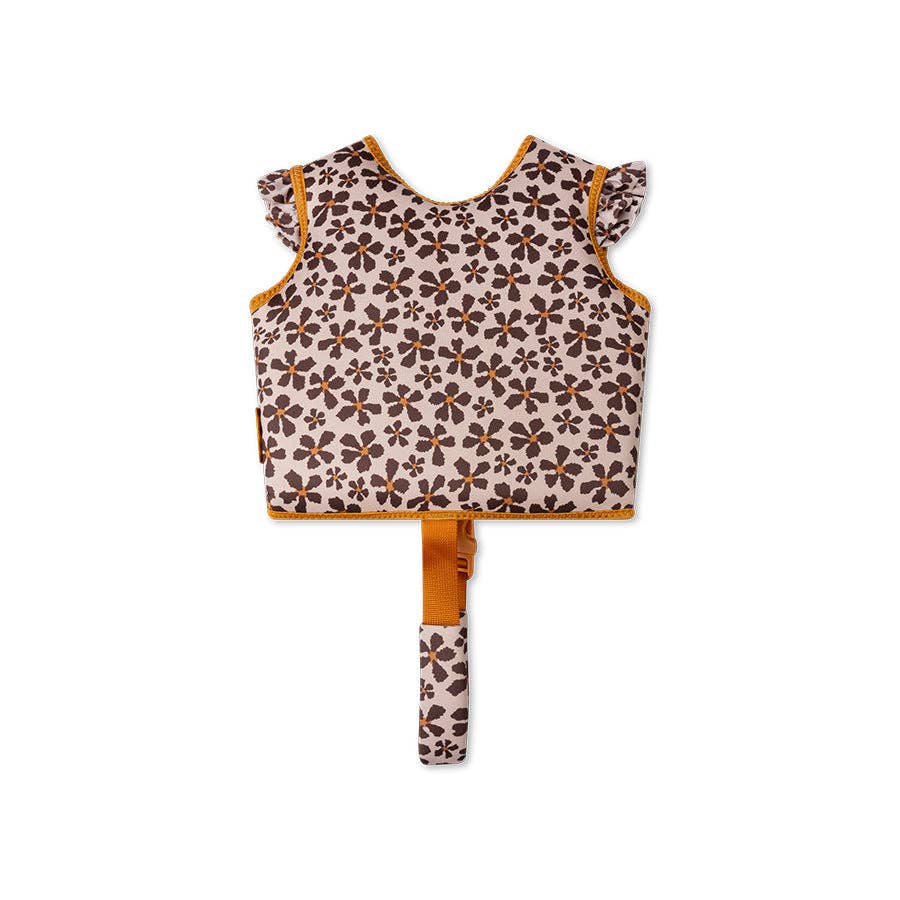 Gilet de natation - Orange - Fleur sauvage: 1/2 Years