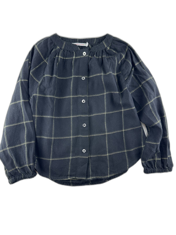 Monoprix Kids- Blouse noire à carreaux - taille 6 ans - seconde main