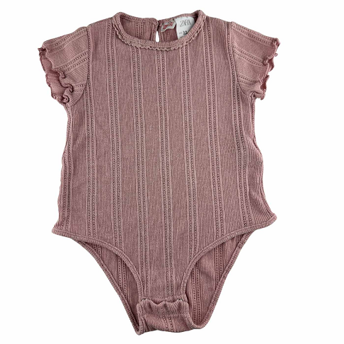 Body manches courtes Zara 3 ans vieux rose