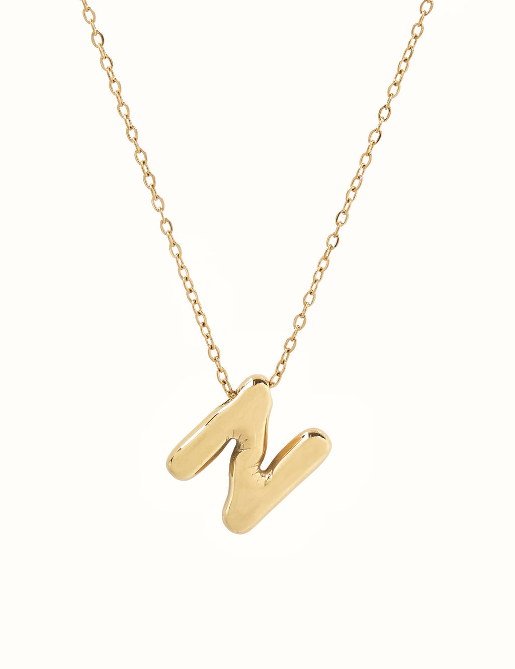 Collier initiale 3D en forme de ballon: J