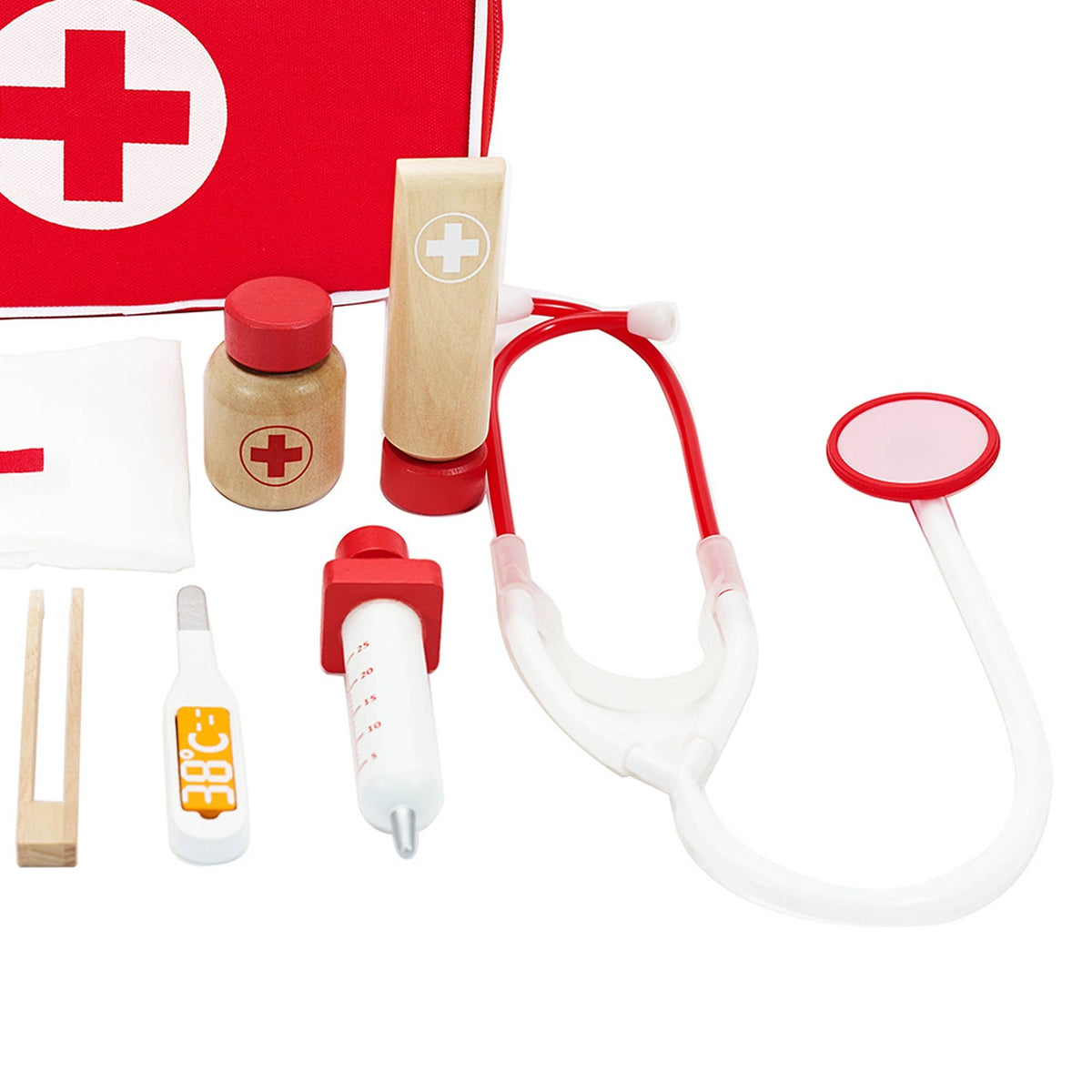 Ensemble de docteur classique rouge: Ab 3 Jahre / 22,5x17x8 cm