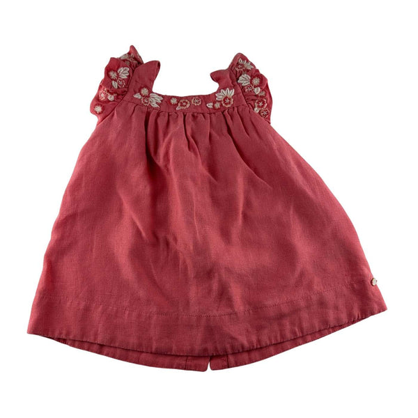 Tartine au chocolat - Robe bretelle brodée - 12 mois - seconde main