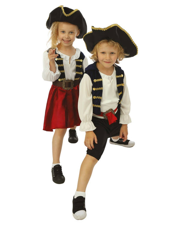 Costume Pirate - Bleu - Enfant Fille - 3/4 Ans