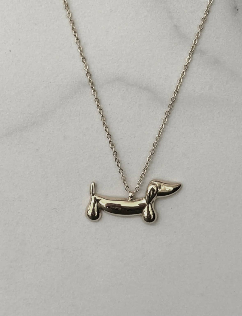 Collier Teckel en Acier Inoxydable: Or
