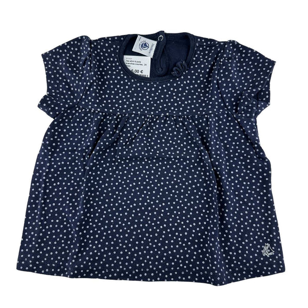 Petit bateau- Tee-shirt manches courtes imprimé pois - 24 mois - seconde main