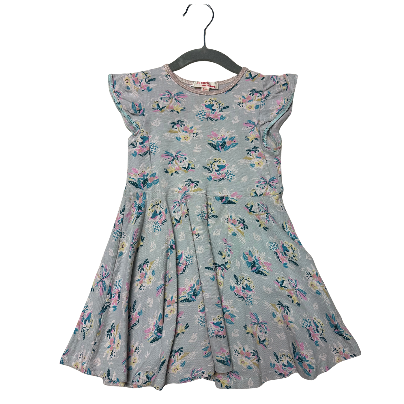 Robe courte bleu imprimée été du pareil au même occasion fille 24 mois