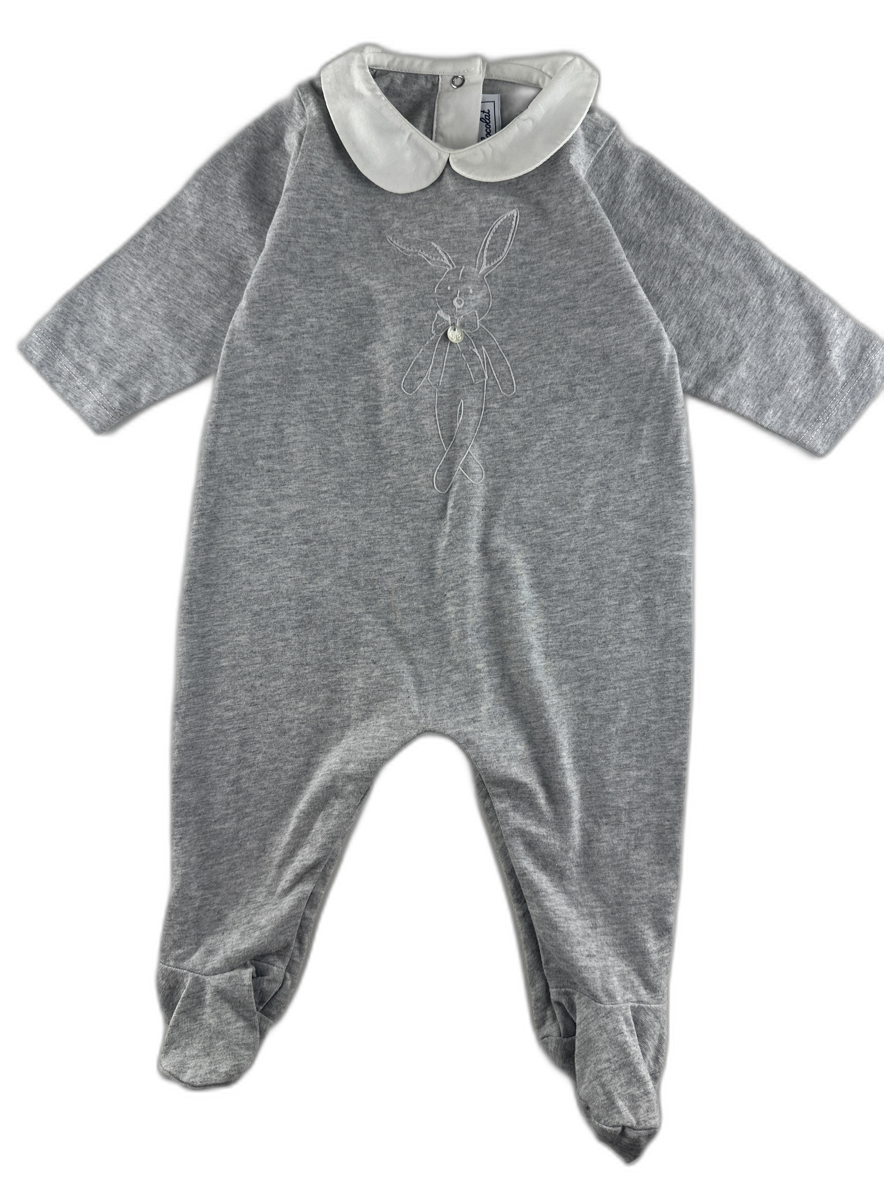 Tartine & Chocolat - Pyjama gris chiné - taille 3 mois - seconde main