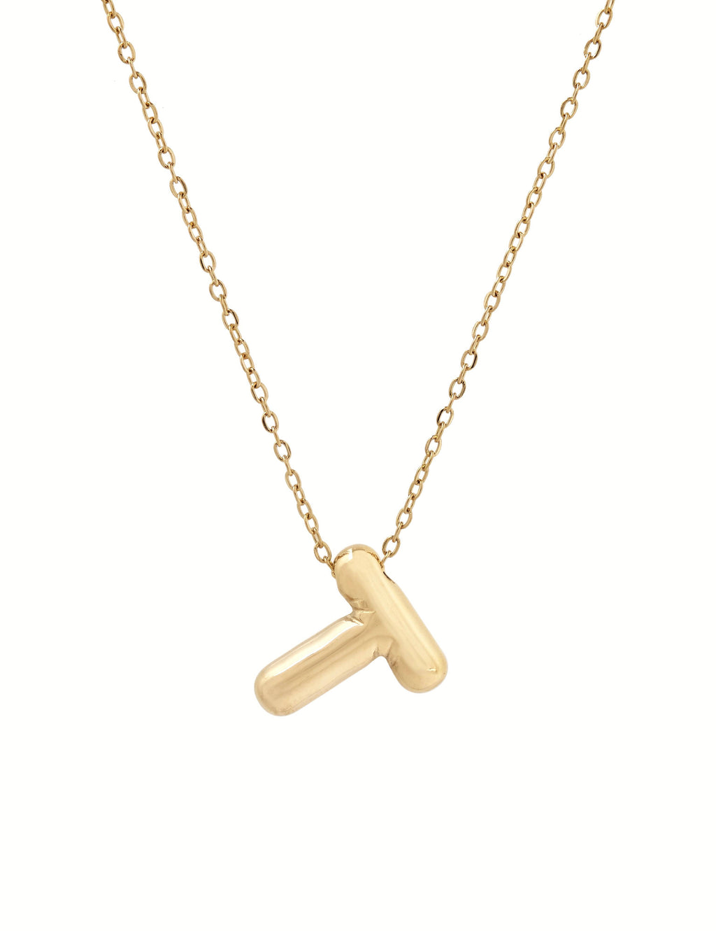Collier initiale 3D en forme de ballon: J