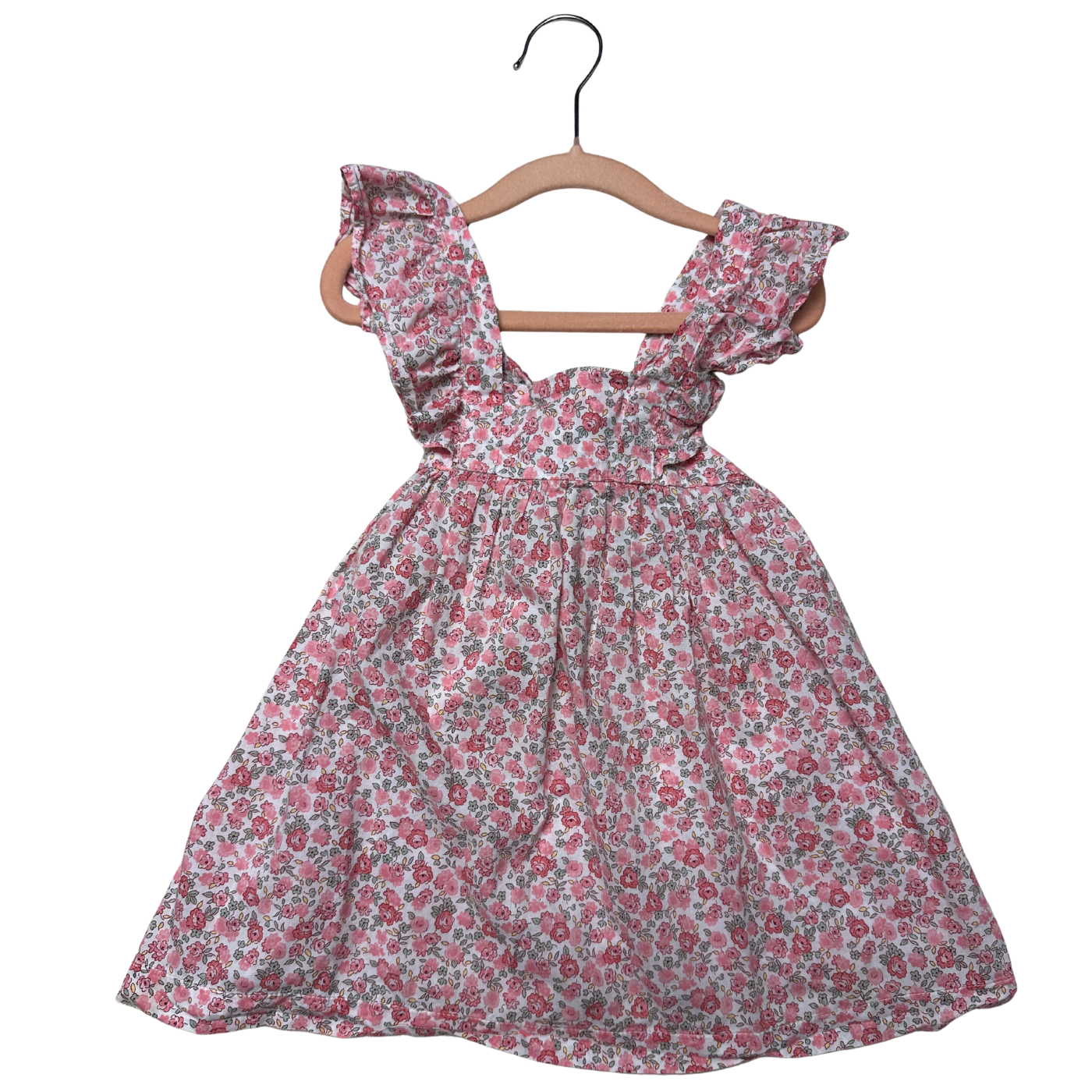 Robe courte rose imprimée été Lola Palacios occasion fille 3 ans