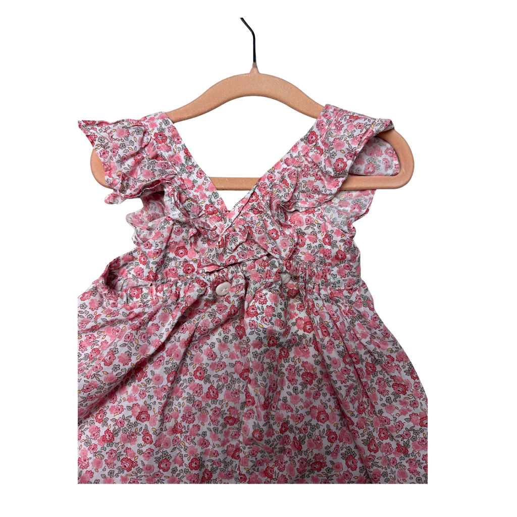 Robe en coton courte rose imprimée été Lola Palacios occasion fille 3 ans