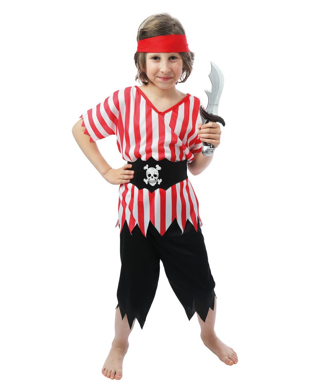 Costume Pirate - Rouge - Garçon - 7/9 Ans