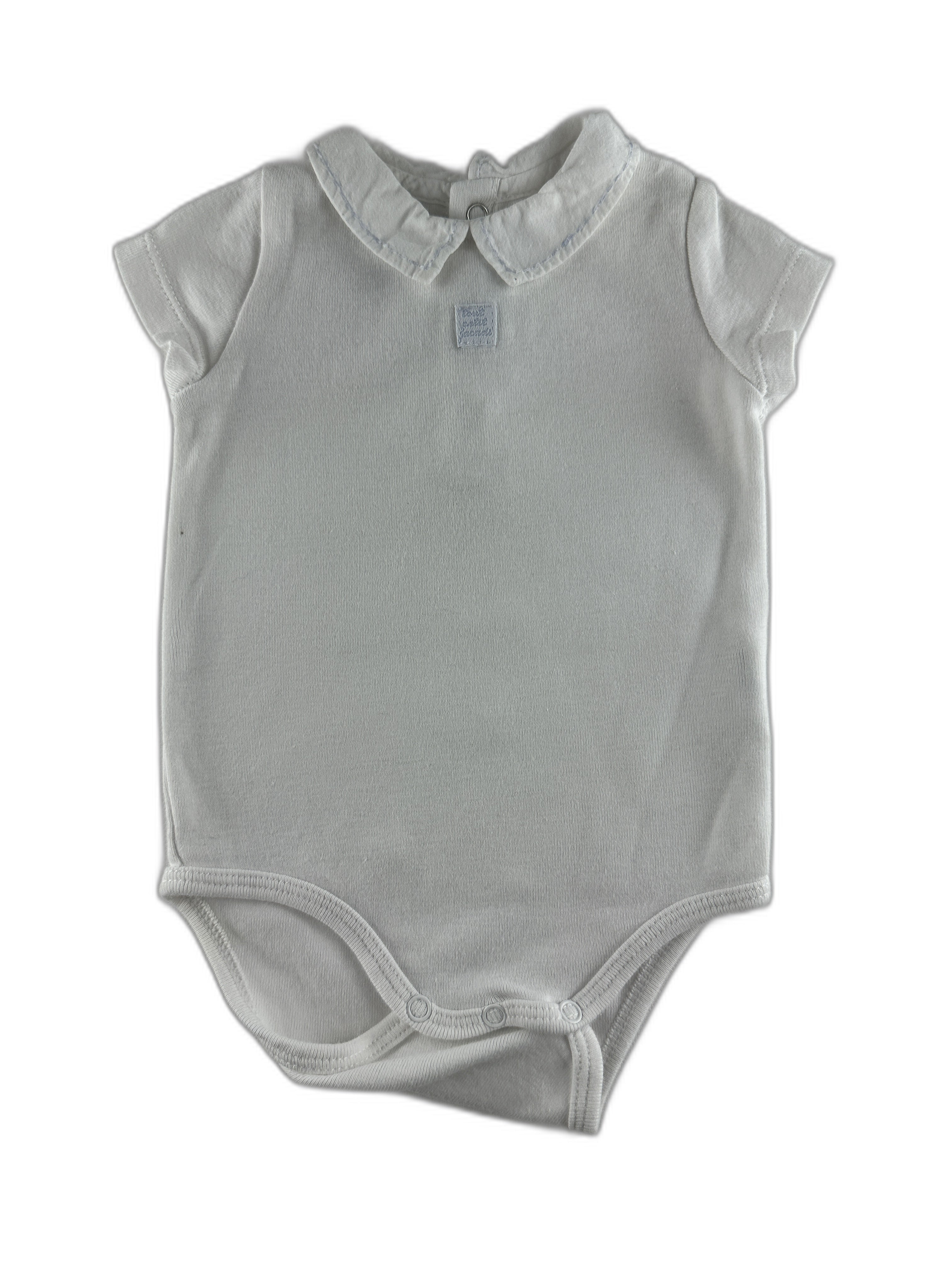 Petit Bateau - Body blanc - taille 6 mois - seconde main