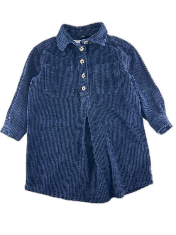 Monoprix - Robe chemise marine  - taille 4 ans - seconde main