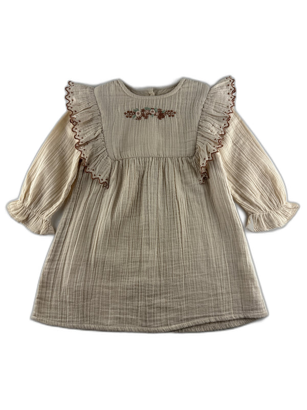 Louis Louise - Robe beige écru - taille 2/3 ans - seconde main