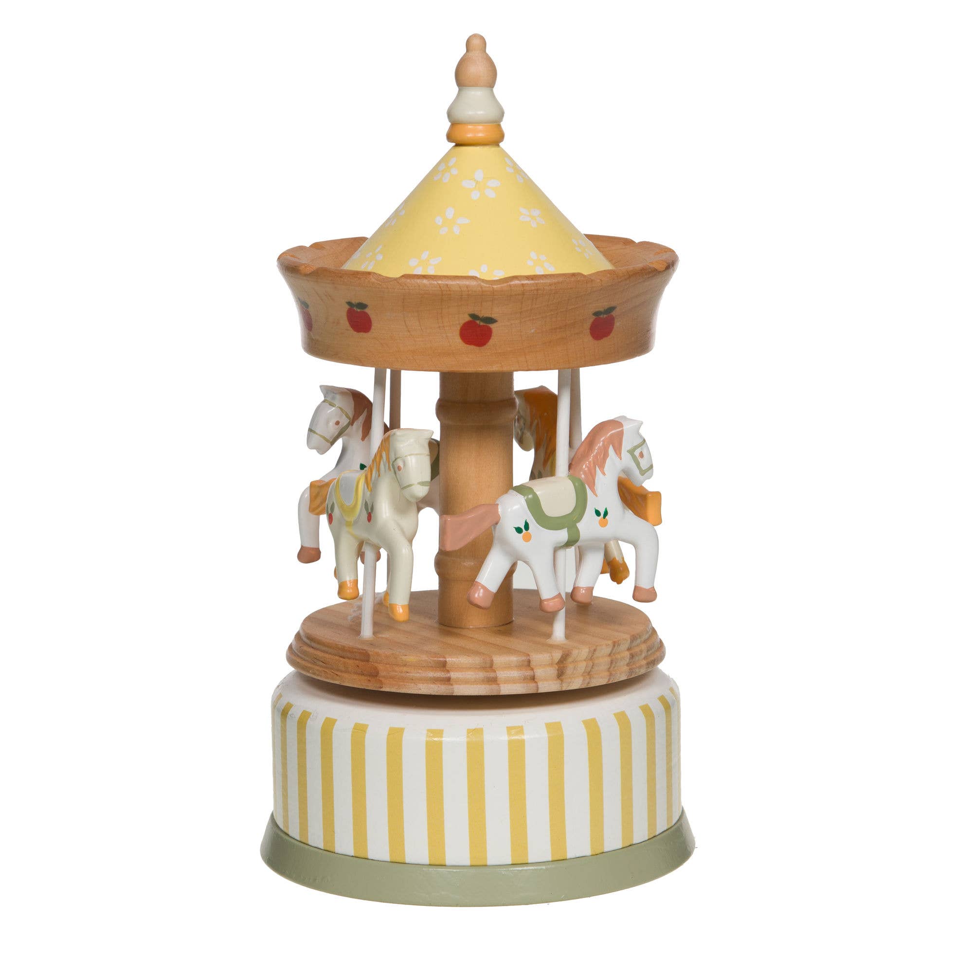 Carrousel musical enfant en bois – Pomme