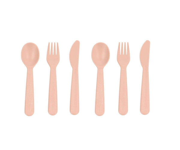Set de 6 couverts - rose clair