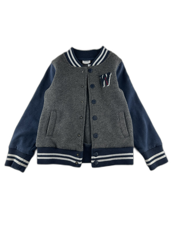 Tape à l'œil - Veste teddy / Teddy jacket marine avec patch lettre w - taille 5 ans / 110 cm - seconde main