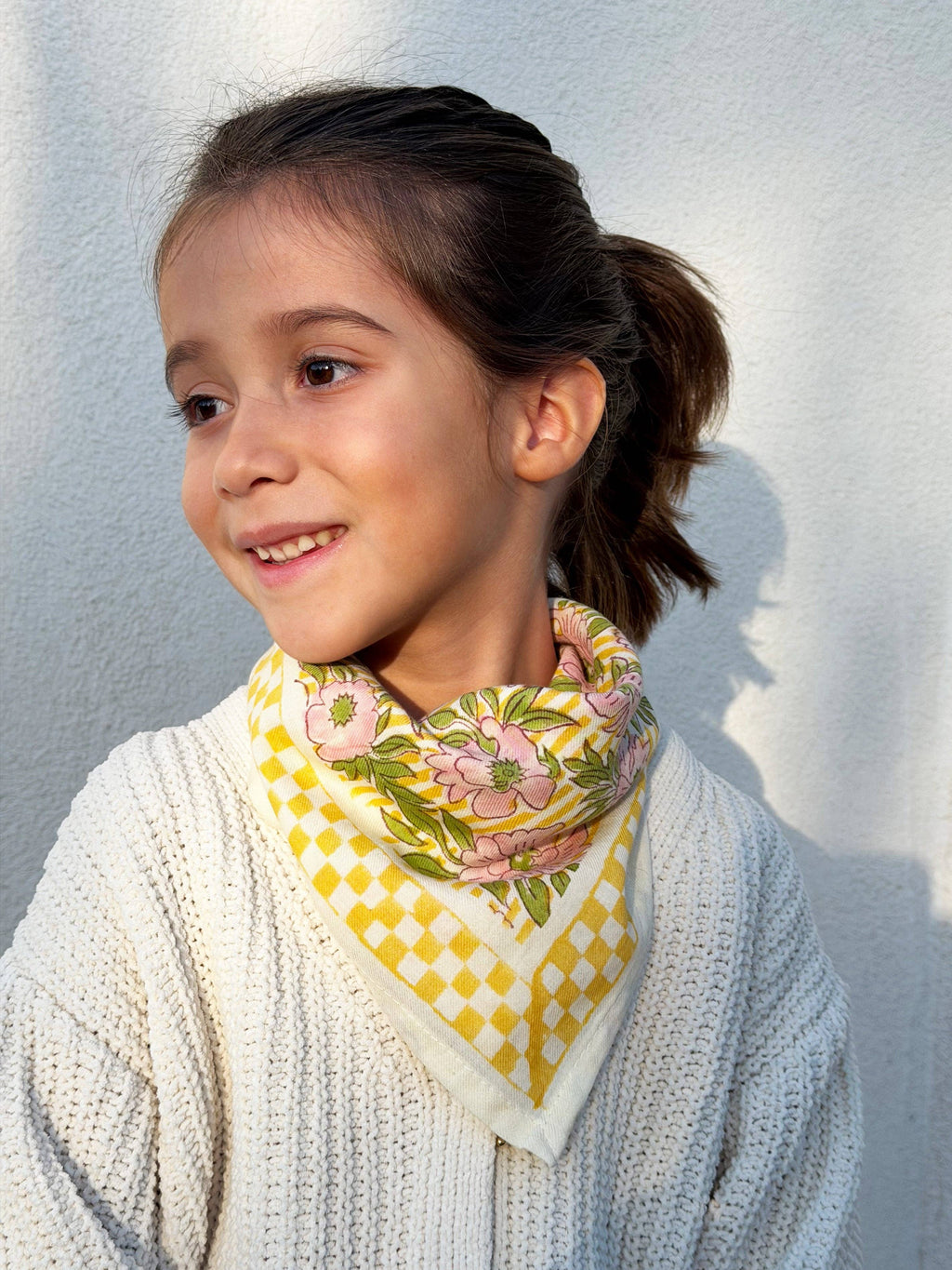 Foulard - enfant - imprimé pivoine
