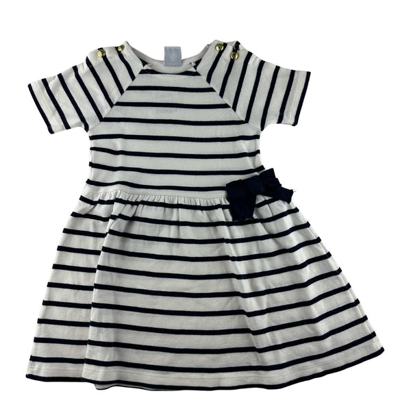 Petit bateau - robe courte rayée - 24 mois - seconde main