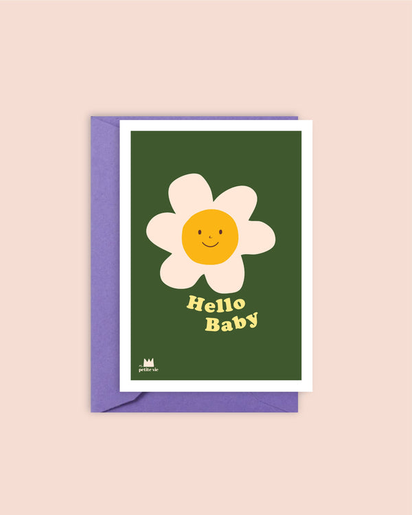 Carte "Naissance" : Hello Baby (avec enveloppe)