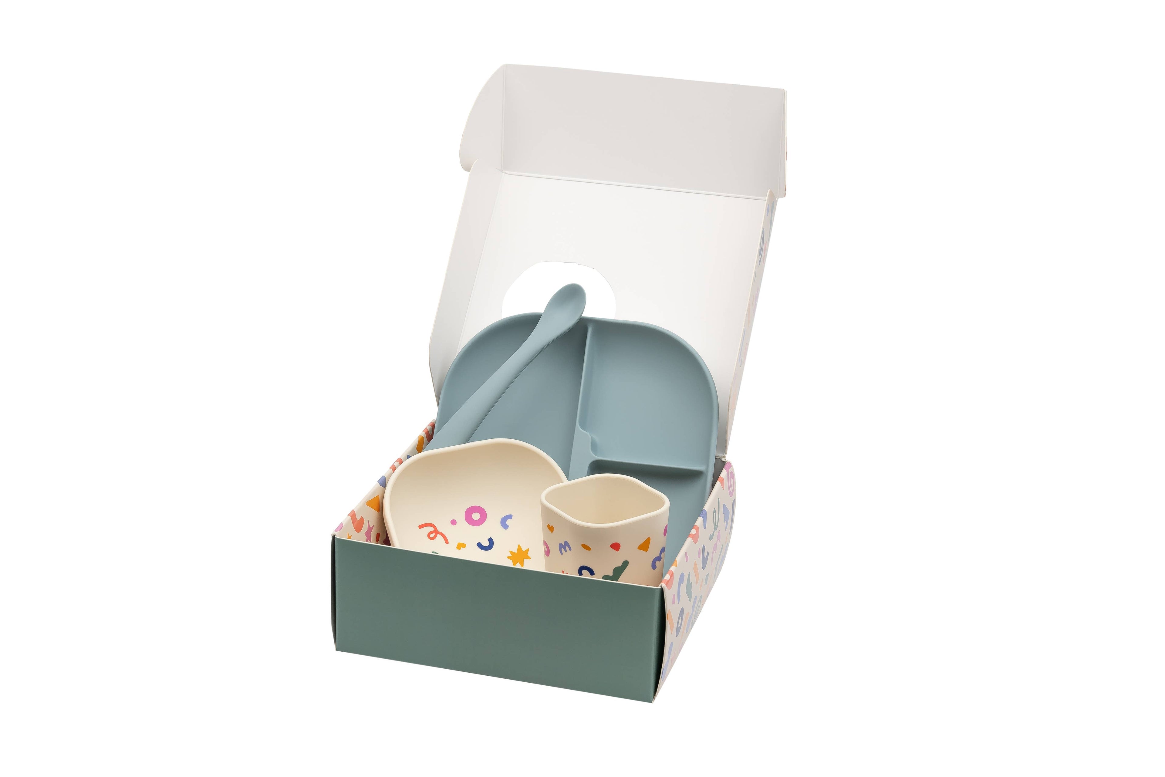 Set de vaisselle en silicone: Tiny Bits Wasabi - enfant