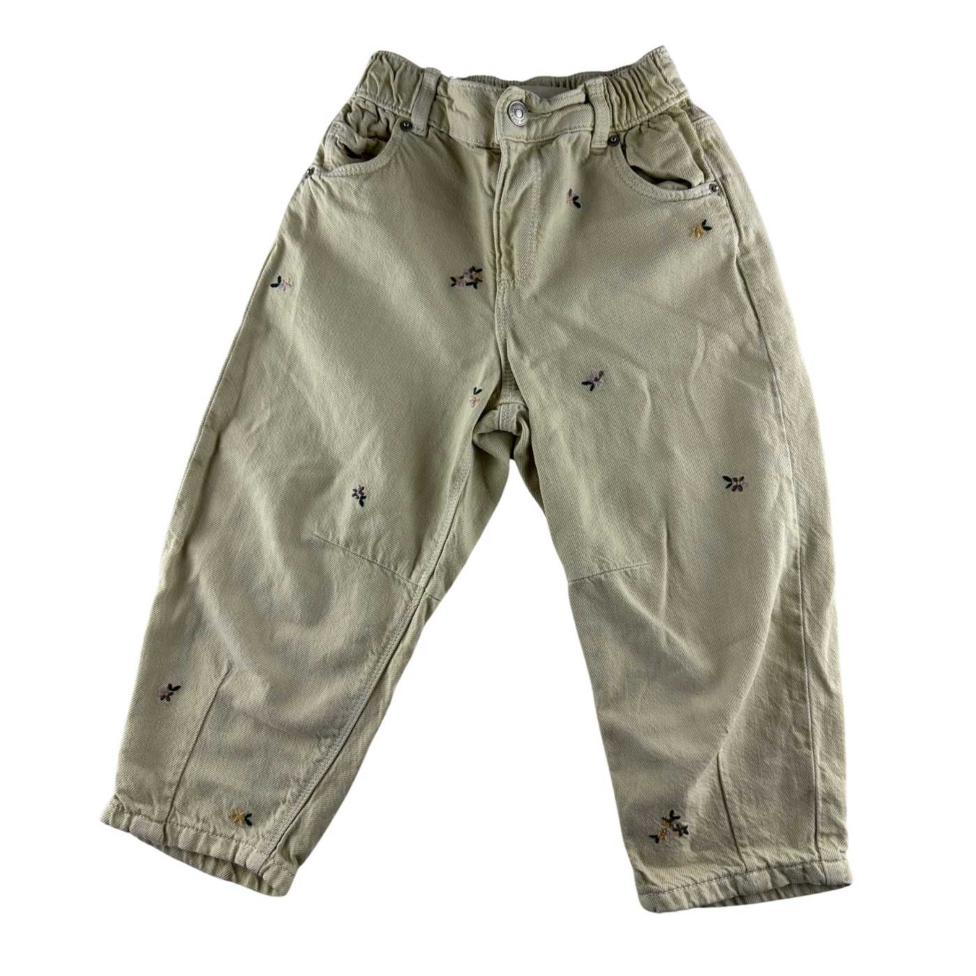 Zara - Pantalon beige brodé - taille 3/4 ans - seconde main