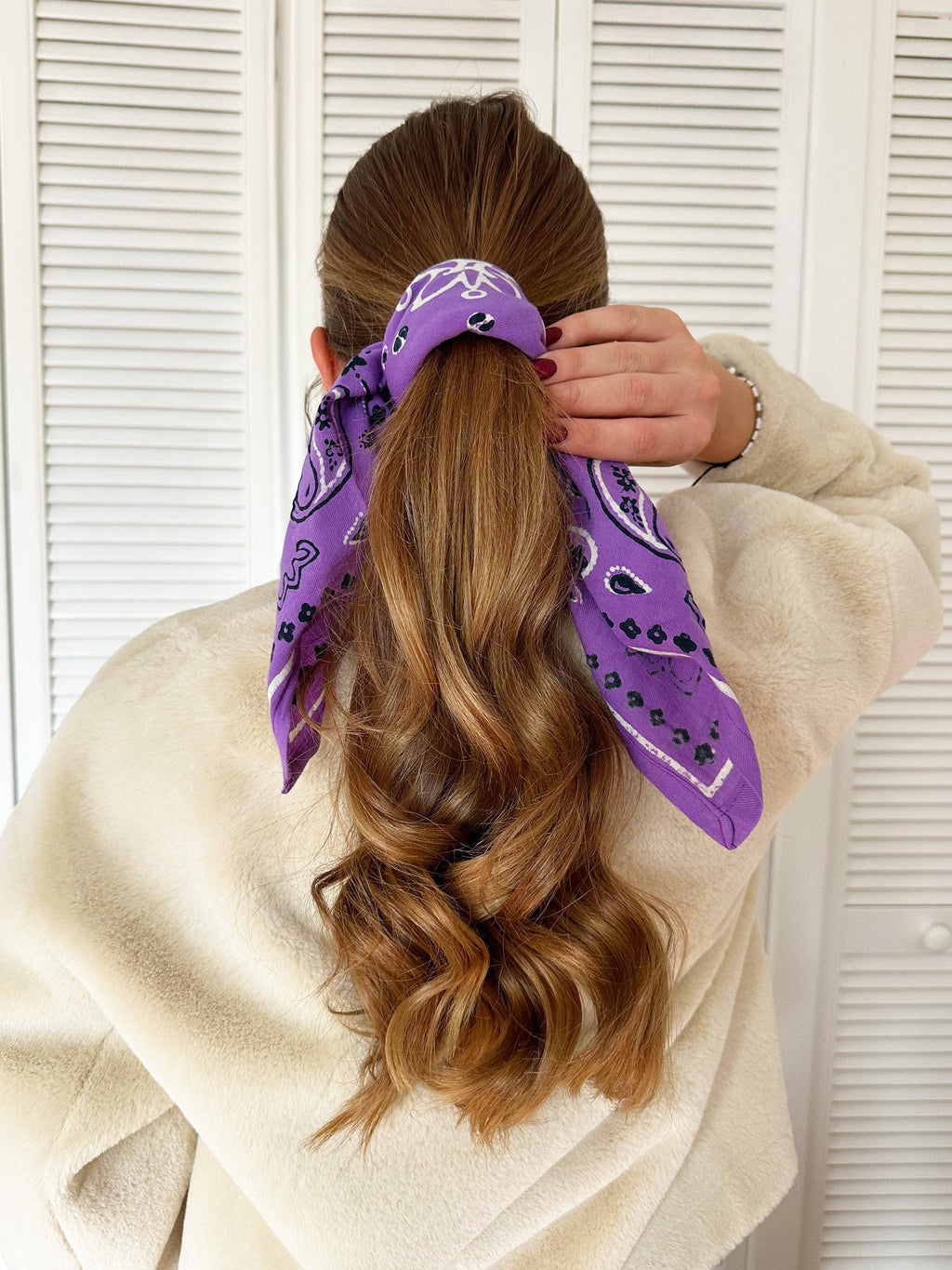 Petit foulard enfant - style bandana - Violet
